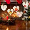 Venta caliente transfronteriza de virutas de madera en blanco DIY para el Día de San Valentín, decoración creativa navideña, colgante pintado a mano en forma de corazón.