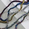 Cristal colorido importado lapidado roda contas planas diy vidro contas soltas pulseira colar joias com contas acessórios material
