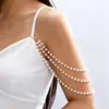 Cadena Corporal de Perlas Multicapa Barroca Accesorio de Cadena para Hombro de Bikini Estilo Vacaciones en la Playa Sexy Europeo y Americano