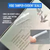 Cinta Transparente Personalizada a Prueba de Manipulación Etiqueta Adhesiva de Seguridad Antifalsificación Vinilo Impermeable con Impresión para