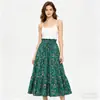Nueva Falda Floral 2026 para Mujer, Falda de Cintura Alta Corte A, Falda de Paraguas Estampada Estilo Bohemio, Falda Retro Europea y Americana