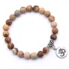 Pulseira de Pedra Vulcânica Moda Transfronteiriça Europeia e Americana Pulseira com Pingente de Estrela do Mar Pedra Natural Onda Lótus Yoga Amazônia
