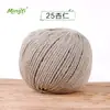 Fio de Algodão Oco 2mm para Crochê DIY Artesanal Bolsas de Praia Vazadas, Material Especial Bola de Lã Redonda 2mm