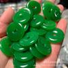 Colgante de Jade Verde Jade de 25 mm Colgante Grande de Paz Accesorios para Manualidades al por Mayor Colgante de Paz de Jade