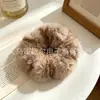 Scrunchie de pelúcia da moda francês para mulheres, elástico de cabelo fofo de alta qualidade, acessório de cabelo, em estoque atacado