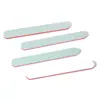 Tira de polimento reta com núcleo vermelho tira de polimento verde e branca lavável texto brincar polimento polimento de prata ferramenta de manicure para nail art