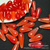 Gota de Agua Roja Transparente como el Hielo 20x8mm Piezas para Pendientes al por Mayor Pendientes de Joyería de Jade DIY Accesorios de Borla Colgante