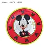 Decoraciones para Fiesta de Cumpleaños Infantil Platos Grandes de 9 Pulgadas Platos de Papel Decorativos de Dibujos Animados Platos para Pastel de Fiesta de Cumpleaños Platos de Papel de 9 Pulgadas