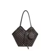 Bolsa Cubo Portátil Texturizada de Alta Calidad al por Mayor para Mujer 2025 Invierno Nuevo Bolso de Hombro Color de Contraste a Cuadros Bolso de Axila para Suegra
