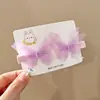 Pinza para el Cabello de Mariposa de Perlas de 6 cm Súper Hada de 4 Capas, Pinza Lateral para Flequillo Infantil Estilo Chino, Horquilla de Malla, Accesorio para el Cabello
