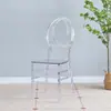 Silla de bambú transparente de cristal para banquete de boda al aire libre silla de cristal acrílico silla de comedor de plástico Silla Fénix Taburete Napoleón