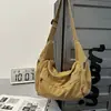 Bolsa de Lona Lavada Estilo Novo Retro Transfronteiriça Feminina Tendência Grande Capacidade Bolsa de Ombro Bolsa Transversal para Estudante Universitário e Trabalhador Homem
