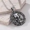 Colar de Aço Inoxidável American Eagle, Corrente Cubana Tendência, Acessório Estilo Motociclista, Pingente Vintage da Moda Masculina Atacado