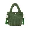 Bolso Cubo Sencillo 2024 Invierno Nuevo Corea del Sur Ins Pana Bolso de Hombro Cruzado Bolso de Mano con Texto para Mujer