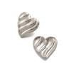 Pendientes de Amor con Patrón de Ola Ins Cyber Celebridad Amor Avanzado Ola de Amor Diseño de Sentido Avanzado Acero de Titanio Galvanizado Pendientes Transfronterizos