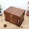 Caixa de armazenamento de joias, estilo europeu, de alta qualidade, requintada, com design tradicional chinês, feita de madeira, perfeita como presente para o Festival Qixi, para guardar joias e acessórios