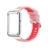 Adequado para Pulseira Huawei Band 11Pro Estrutura de Metal Pulseira de Relógio de Silicone Transparente Gelatina Huawei Band 11Pro