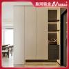Gris claro Aleación de Aluminio Zapatero Hogar Entrada Puerta Gabinete Gran Capacidad Pared Integrado Recibidor Gabinete de Almacenamiento