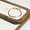 Pulsera de Cristal Rojo con Abalorios Benmingnian Acero de Titanio Concha Plateada Rota Pulsera de Perla Gato Pulsera Explosiva Regalo para Mujer