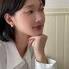 925 Agulha de Prata Plain Ring Brincos Exclusivo Distintivo Recessed Design Ear Ring Niche Advanced Sense Cold Style Novos Brincos