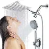 Rociador Superior de Acero Inoxidable de Alta Venta Transfronteriza, Juego Completo Multifuncional de Mano para Ducha, Potenciador de Ducha, Boquilla Oculta de ABS