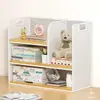 Prateleira de armazenamento para mesa de escritório estante de mesa prateleira de mesa pequena multicamadas porta-copos simples prateleira de armazenamento de livros para dormitório