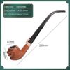 Cachimbo de Resina Personalizável a Laser com Enfeite de Anel de Luz de Lagarto, Cachimbo Longo, Cachimbo de Fumar Vintage, Cachimbo Criativo Tradicional