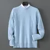 Suéter 100% Lana Pura Australiana Pequeño Cuello Redondo Tejido de Trenzas Hombre Adolescentes Color Sólido Tejido Simple Top Cálido