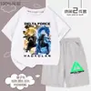 2026 Nueva Colaboración Delta Action Pantalones Cortos de Manga Corta Ropa de Verano para Niños Conjunto Casual Top Manga Corta Moderno