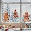 Hombre de Jengibre Navideño Transfronterizo Colgante para Árbol de Navidad Vidrio Dibujo Animado Hombre de Jengibre Accesorios Navideños