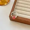 Anillo texturizado de plata de ley S925 para mujer, diseño abierto ajustable, estilo de nicho de alta gama, anillo versátil de lujo ligero para el dedo índice, nuevo