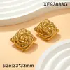 Pendientes de Acero de Titanio Plegados en Forma de Corazón, Pendientes Chapados en Oro de 18 Quilates para Mujer, Pendientes de Moda y Versátiles, Pendientes de Lujo Ligero y de Gama Alta