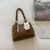 Bolsa de ombro simples, estilosa e fofa para mulheres, novo modelo 2026, bolsa de mão casual para o dia a dia, bolsa tote moderna e estilosa
