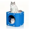 Esta mini casa para gatos de fieltro de doble capa en forma de cubo está especialmente diseñada para gatitos, gatos bebés, así como para mascotas pequeñas como conejos enanos y petauros del azúcar, con unas dimensiones de 15 cm de largo, 15 cm de ancho y 12 cm de alto.