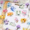 Bolsa de adesivos PET de pássaros italianos série Nancheng florescence pequeno fresco retrô planta barraca de mão cartão goo adesivos decorativos diy