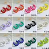 Novos Brincos de Moda Coloridos Dopamina Retrô Simples Nicho Versátil Acrílico em Formato de Meia-Lua C para Mulheres
