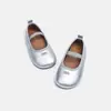 Novos Sapatos de Couro Infantis para Meninas Primavera e Outono, Sola Macia Respirável Lisos Sapatos de Princesa, Mocassins de Boca Rasa para Meninas