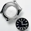 Caixa de relógio com vidro de safira, pulseira de três elos/cinco elos, compatível com movimento 8215/1612, conjunto completo de acessórios para relógio