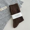 Calcetines Suxinaimin para Mujer para Primavera y Verano, Calcetines Holgados con Patrón de Textura Retro de Moda, Calcetines Artisticos de Color Sólido de Media Pantorrilla