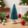 Suprimentos para Decoração de Natal Mini Árvore de Natal de Juta Enfeites de Mesa de Natal Mergulhados na Neve Árvore de Sisal de Natal
