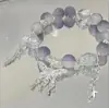 Pulseira de Vidro Borboleta Estilo Floresta Verde Meia Argola para Homens e Mulheres, Moderna e Elegante, Realça o Tom da Pele, Presente de Cristal para Melhores Amigas e Acessórios