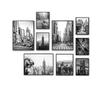 Pintura decorativa de alta gama de lujo ligero blanco y negro directa de fábrica para edificios, pintura retro colgante para dormitorio, sala de estar, pared de fondo de sofá