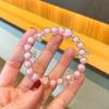 Pulsera de cuentas de colores caramelo, cuerda para el cabello, anilla para el cabello, venta al por mayor, Yiwu, pequeñas joyas, accesorios para el cabello, cuerda para el cabello, banda de goma pequeña de doble uso para mujeres