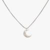 Cadena de clavícula de media luna blanca, regalo para mujer, collar de hada y luna, colgante de media luna para mejor amiga.