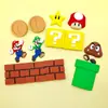 Imanes de Nevera Serie Mario Lindo de Dibujos Animados Pegatinas Magnéticas Suaves Decoración de Puerta Pegatinas de Pared Accesorios de Cojín Anticolisión para Puerta