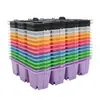 Macetas para Plántulas Transfronterizas, Cajas de Semillas para Cultivo, Bandejas para Plántulas Humectantes y Cálidas, Cajas de Plástico para Plántulas de 12 Agujeros Desmontables y Reutilizables