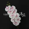 Flor Artificial Orquídea de Película 3D de 9 Cabezas, Flor Falsa Realista de Alta Gama, Arreglo de Escena Floral, Flor para Decoración de Hotel y Boda