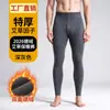 Calças quentes para homens, outono e inverno, estilo fino, corte justo, calças de camada base, com forro de fleece, espessadas, para usar por baixo, tamanho grande, artemísia, geradoras de calor, (De Rong - um tipo de fleece), calças de outono