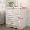 Mesita de noche de madera maciza de lujo ligero, mueble pequeño de estilo nórdico blanco moderno simple, armario de almacenamiento ultraestrecho económico, listo para instalar