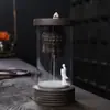 Queimador de Aromaterapia com Refluxo Cruzado Tathagata Asking Zen Cobertura à Prova de Vento Areia Roxa Criativa Queimador de Refluxo Decoração de Casa